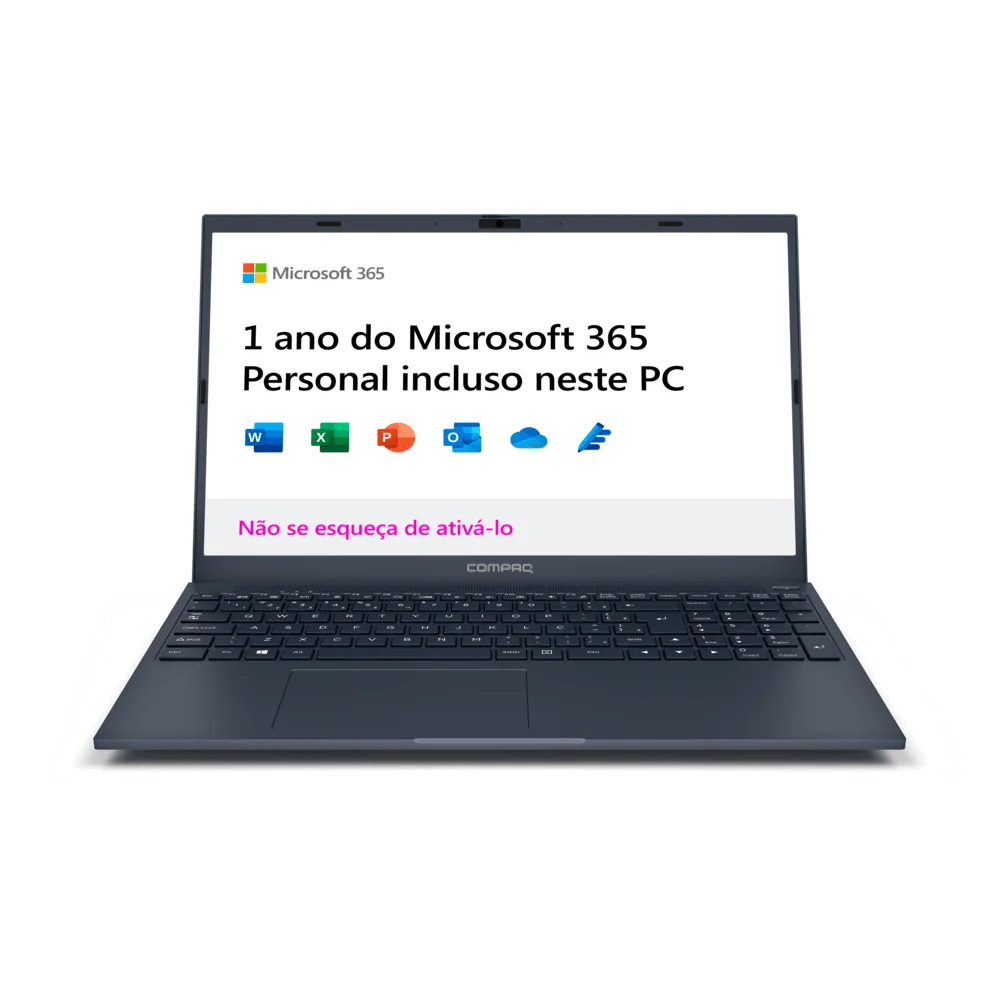 Notebook Compaq Presario 5110, Snapdragon 7c Sc7180, 4GB, SSD 128GB, UFS 15.6 Pol, Windows 11 Home, Azul Escuro Notebook Compaq Presario 5110, Snapdragon 7c Sc7180, 4GB, SSD 128GB, UFS 15.6 Pol, Windows 11 Home, Azul Escuro