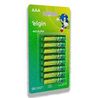 16 Pilhas Baterias Aaa Elgin, Alcalina 3a Palito, 1 Cartela