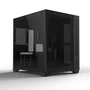 Gabinete Pcyes Forcefield Black Vulcan, Mid Tower, m-ATX, Frontal E Lateral Em Vidro Temperado, S/ Fans, Preto - Gffbvp