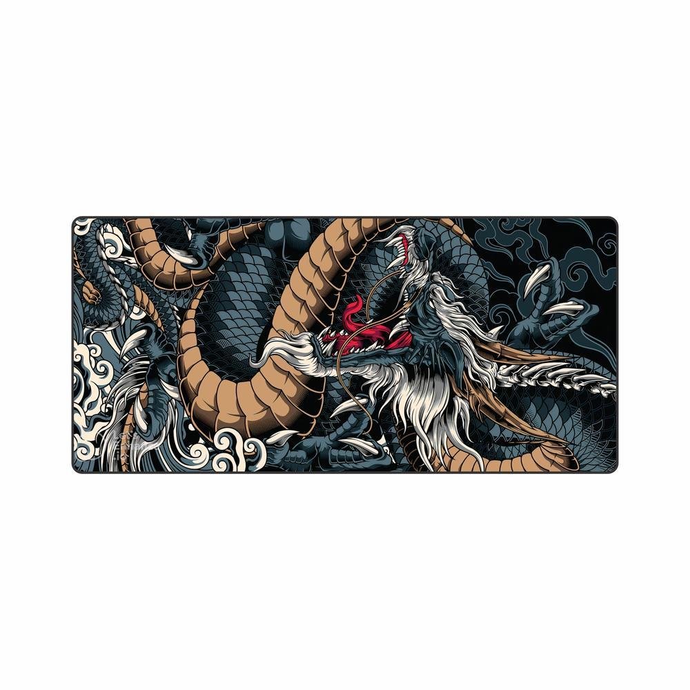 Mouse Pad Gamer Speed Extra Grande Profissional 70x30 - Dragão Azul