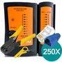 Alicate Crimpar + Testador Cabo + 250 Conector Rj45 Cat5e + Capas - Azul