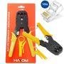 Kit Alicate De Crimpar + 100 Conector Rj45 Cat5e Internet - Hayom