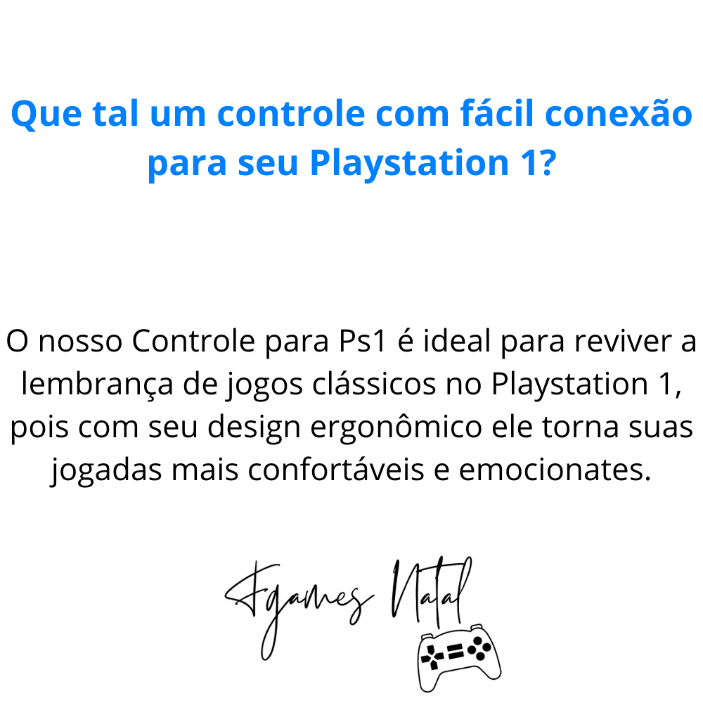 Controle Joystick PG, Compatível Com Playstation 1, Com Fio, 1.50m, Branco Controle Joystick PG, Compatível Com Playstation 1, Com Fio, 1.50m, Branco