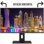 Monitor Hq 24 Polegadas, Led, Ergonômico, Ajuste De Altura, Rotação Vertical, Rotação Horizontal, Inclinação, Widescreen, 2ms, 75HZ, FULL HD, HDMI, Hq Pro 24hqa