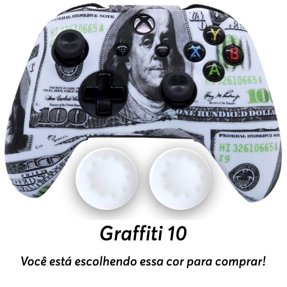 Capa Capinha Case Skin Para Controle Joystick De Xbox One S X - Graffiti 10 Capa Capinha Case Skin Para Controle Joystick De Xbox One S X - Graffiti 10