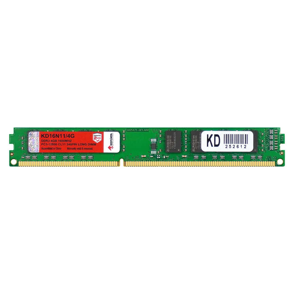 Memória Keepdata, 4GB, 1600MHz, DDR3, Para Desktop - Kd16n11/4g Memória Keepdata, 4GB, 1600MHz, DDR3, Para Desktop - Kd16n11/4g