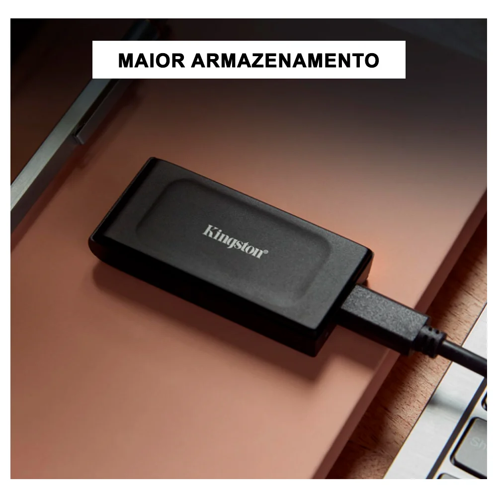 SSD Externo Kingston 1tb Portátil Xs1000 Preto