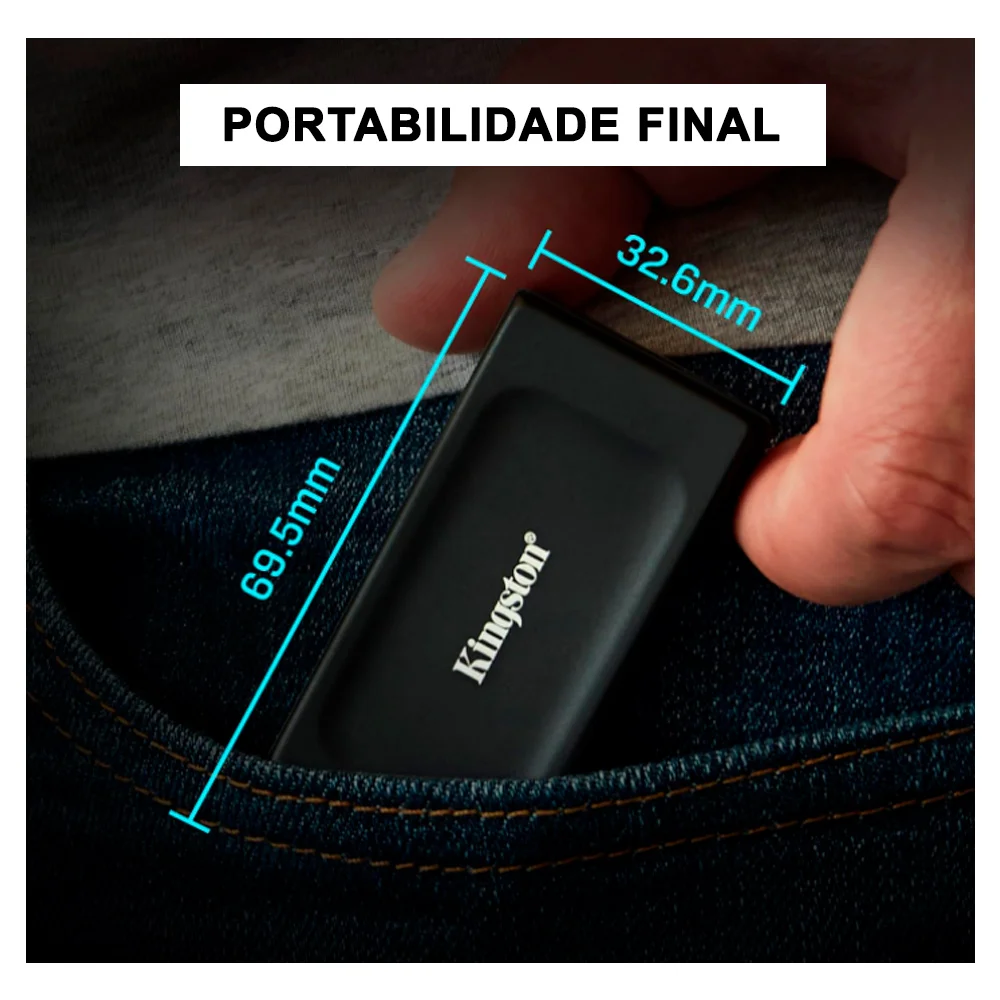 SSD Externo Kingston 1tb Portátil Xs1000 - Preto, Prata - sxs1000/1000g. SSD Externo Kingston 1tb Portátil Xs1000 - Preto, Prata - sxs1000/1000g.