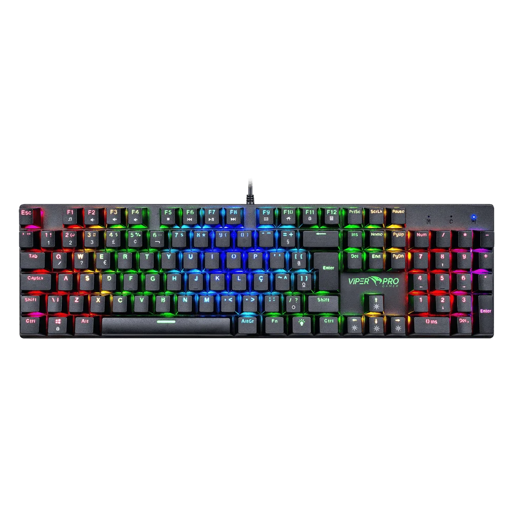Teclado Gamer Viper Pro Mecanico Blue Switch