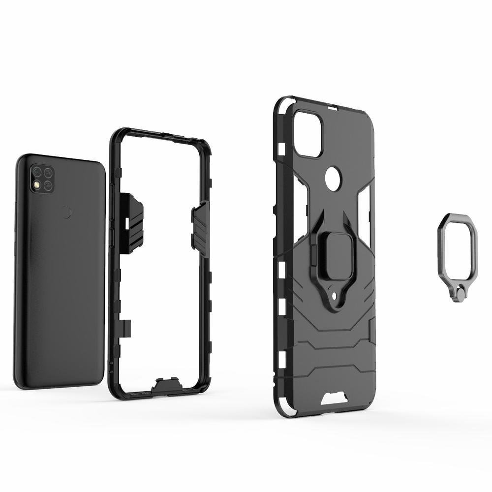 Capa Case Capinha Redmi 9c,Protetora Resistente Militar Anti Impacto Queda Armadura,preto