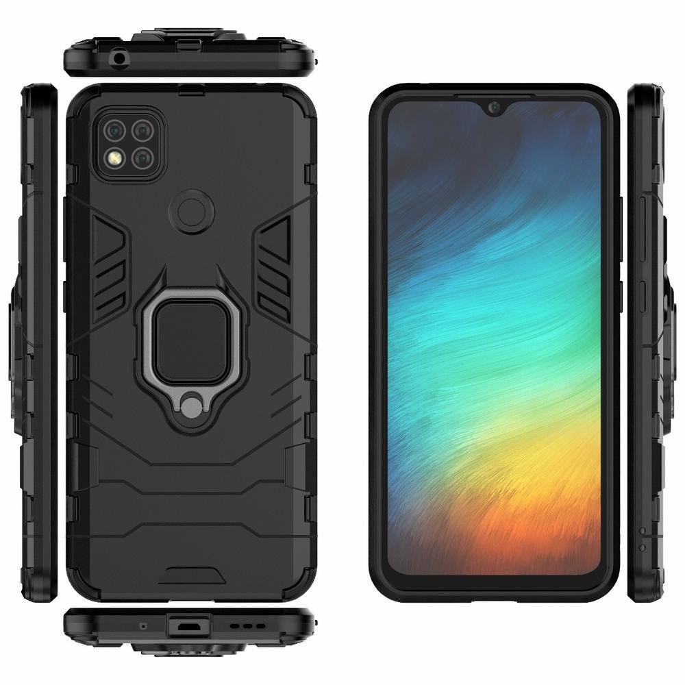 Capa Case Capinha Redmi 9c,Protetora Resistente Militar Anti Impacto Queda Armadura,preto