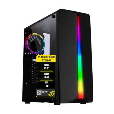 PC Gamer I5 9 Gtx1660 16GB Hd 1tb SSD 480GB KaBuM