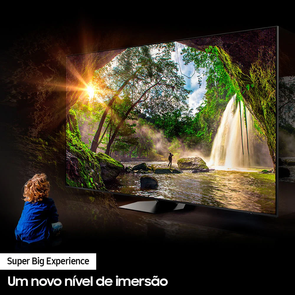 Samsung Smart Tv 98 Polegadas, Qled 4K, Modo Game, Processador Com IA, Som Em Movimento Virtual, Tela Sem Limites, Visual Livre De Cabos, Dolby Atmos - 98q80c
