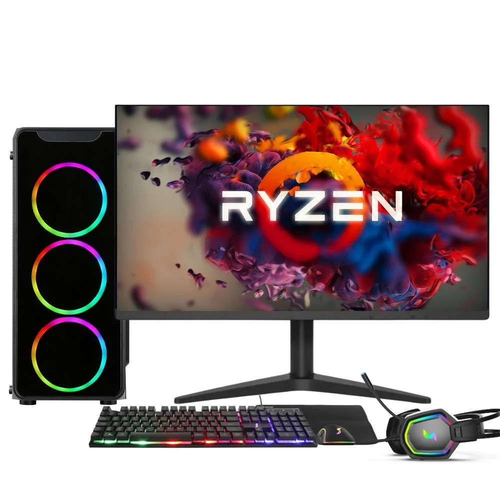 "PC Gamer Completo AMD Ryzen 5 5600GT,  16GB DDR4, SSD 512GB, Radeon VEGA 7 Monitor 24"" 75Hz, 3green Force - 3F-018"
