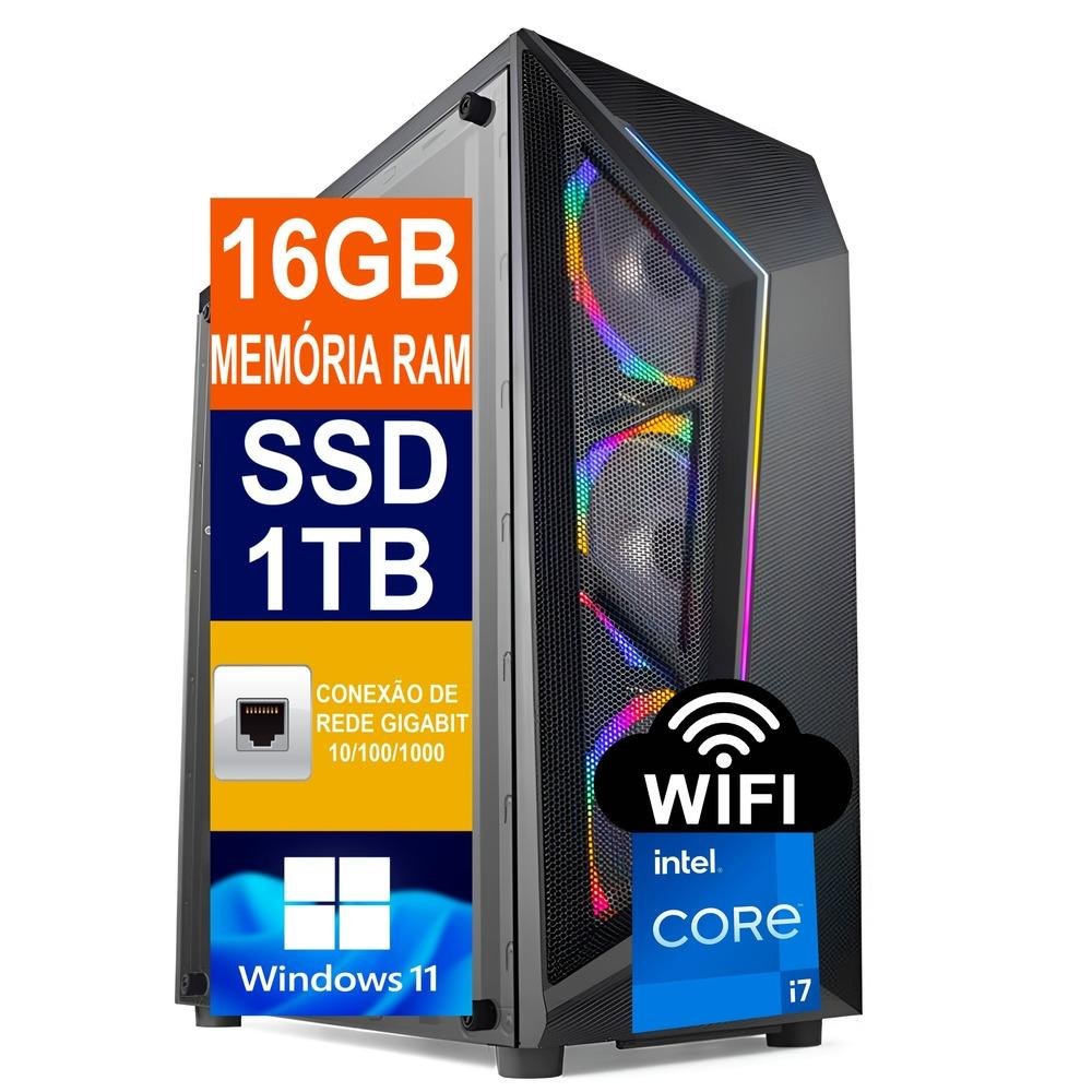 PC Gamer I7 12700k Placa Me B760m Windows 11 Pro