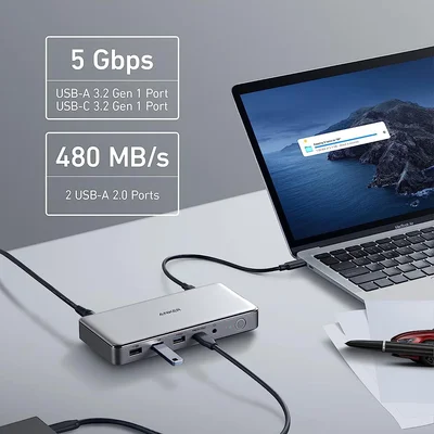 Dock Station Anker 563 USBC 10 Em 1 KaBuM