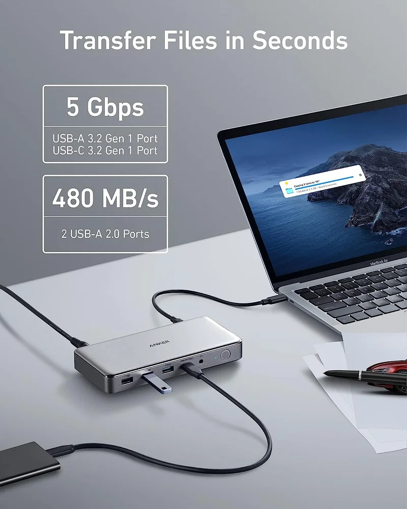 Dock Station Anker 563 USBC 10 Em 1 KaBuM