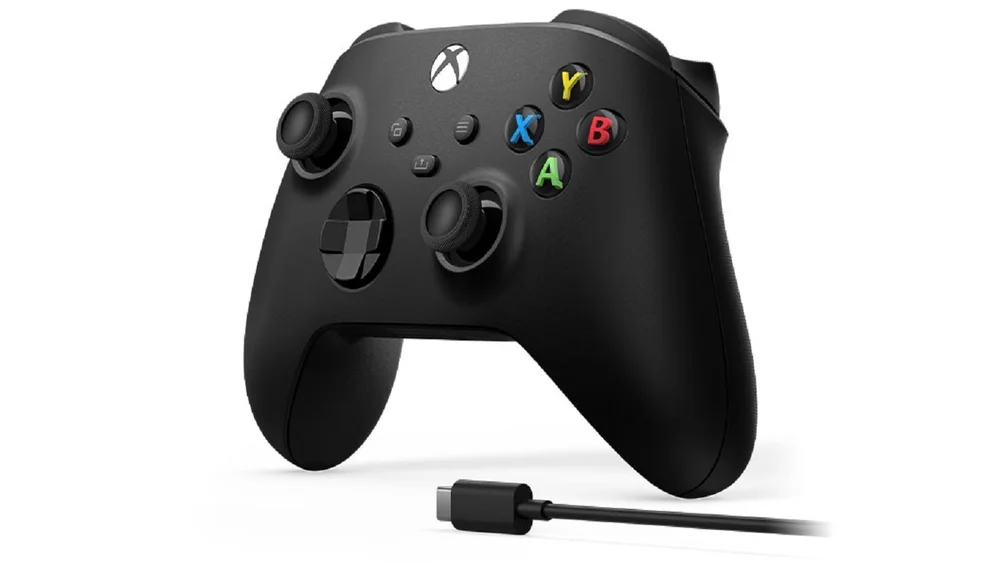 Controle Sem Fio Xbox + Cabo USB-C, Preto Controle Sem Fio Xbox + Cabo USB-C, Preto