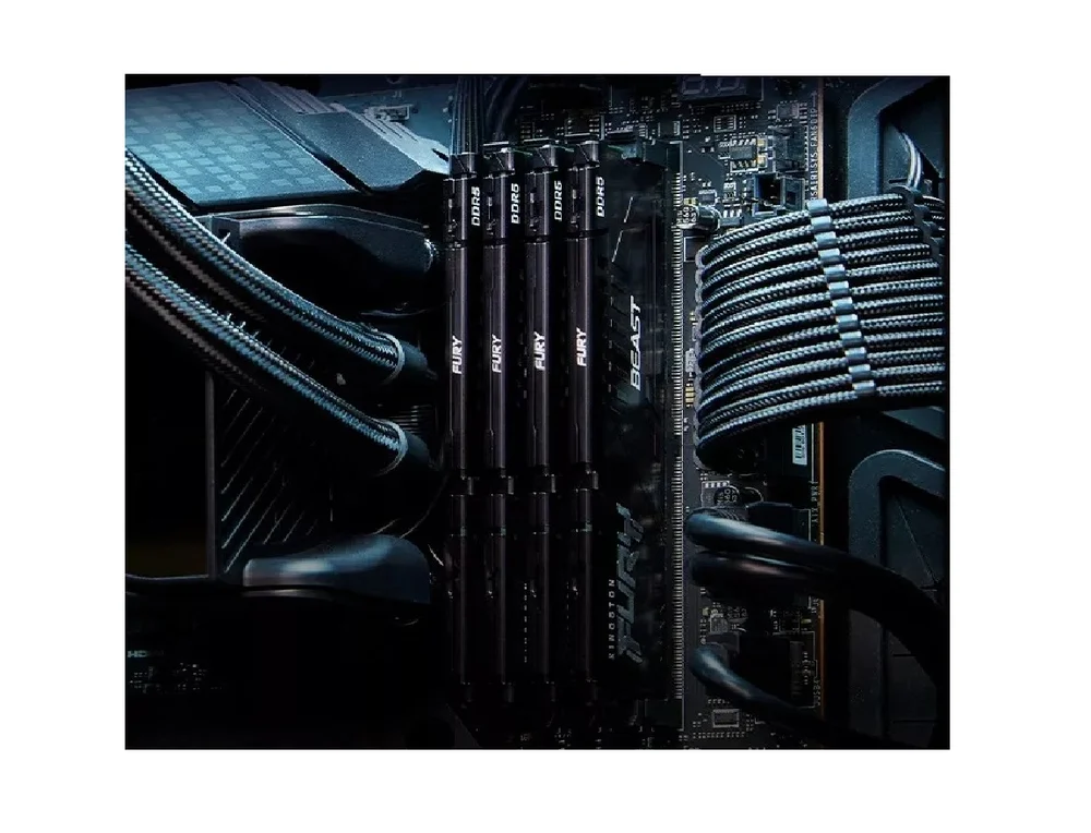 Memória 8GB, DDR5 5600mhz Kingston Fury Beast, Preto - Kf556c40bb-8 Memória 8GB, DDR5 5600mhz Kingston Fury Beast, Preto - Kf556c40bb-8