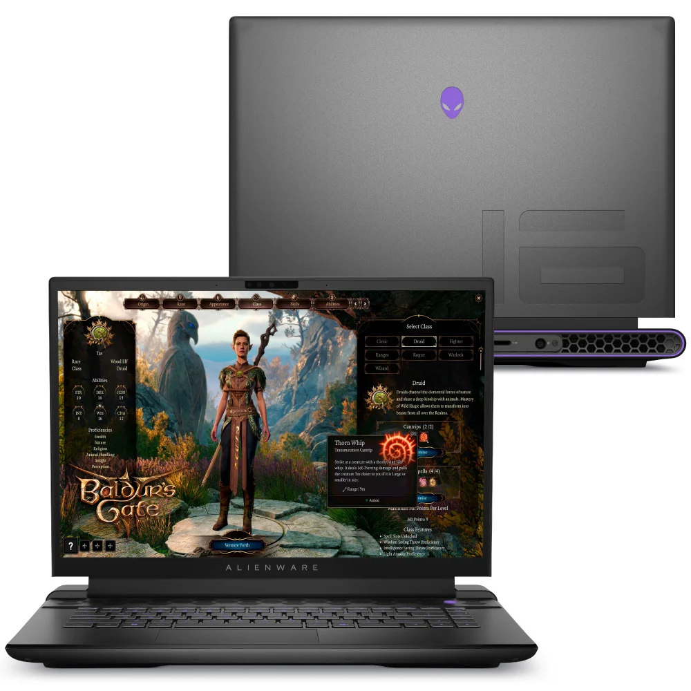 Notebook Dell Alienware M16, Intel Core i9 13ª, 32GB, 1TB SSD, RTX 4070, Tela de 16 Polegadas QHD, Windows 11, Preto - AW16-I1300-M21P