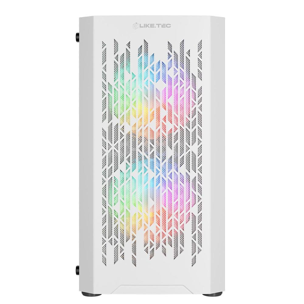 Gabinete Gamer Liketec Snow Revolution, RGB, Mid-tower, 3x Fans, Vidro Temperado -M-atx Sku:lc-mt-revolution-2052