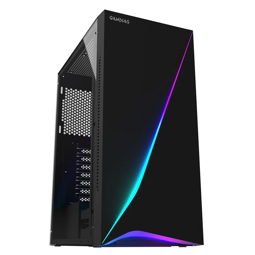 Gabinete Gamer Gamdias, Mid Tower, Argus E5, RGB - Preto Gabinete Gamer Gamdias, Mid Tower, Argus E5, RGB - Preto