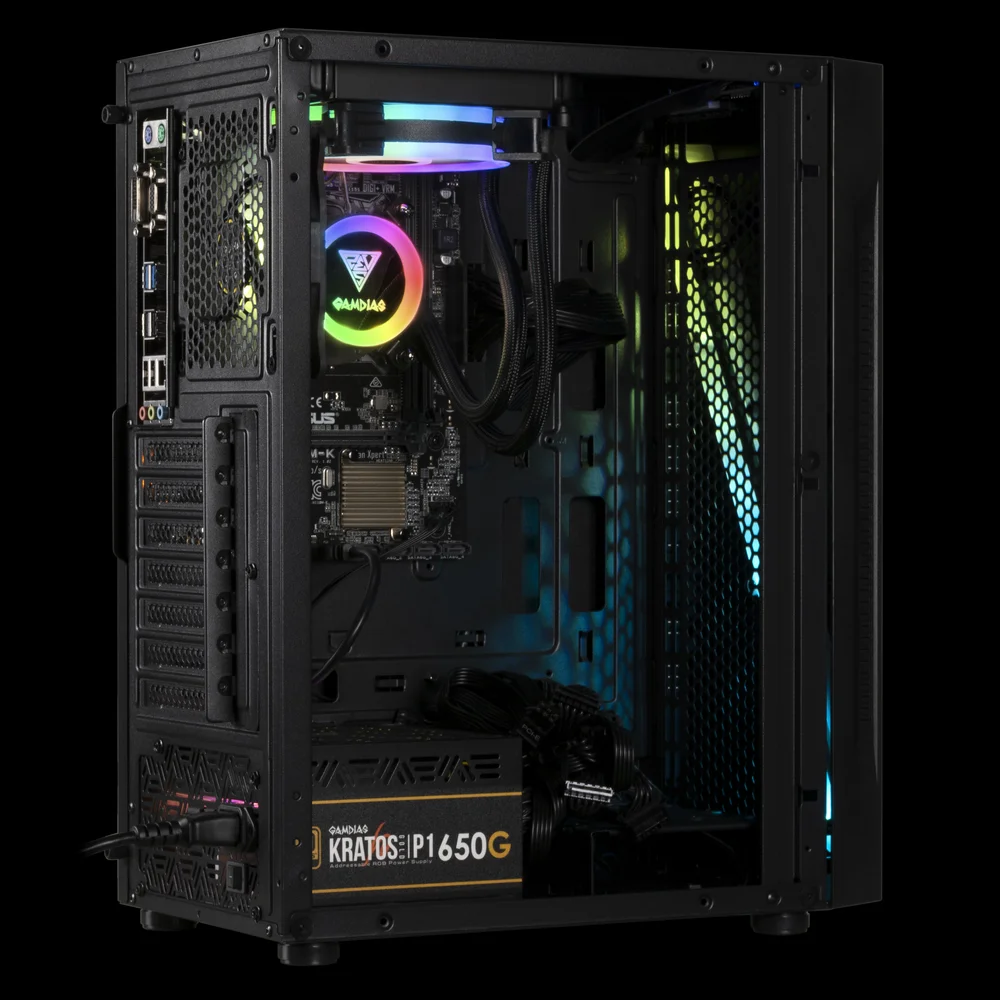 Gabinete Gamer Gamdias, Mid Tower, Argus E5, RGB - Preto Gabinete Gamer Gamdias, Mid Tower, Argus E5, RGB - Preto