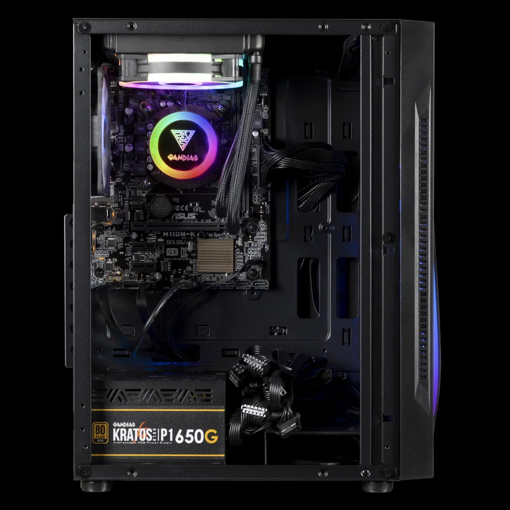 Gabinete Gamer Gamdias, Mid Tower, Argus E5, RGB - Preto Gabinete Gamer Gamdias, Mid Tower, Argus E5, RGB - Preto