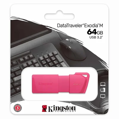 Pen Drive Kingston 64GB Datatraveler Exodia KaBuM