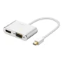 Adaptador Hub  Ugreen, Mini Dp Displayport, P/ HDMI, VGA, Prata