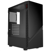 Gabinete Gamer Pcyes Set Black Vulcan, Lateral Em Vidro - Gsbvpbr