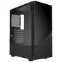 Gabinete Gamer Pcyes Set Black Vulcan, Lateral Em Vidro - Gsbvpbr