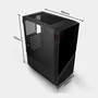 Gabinete Gamer Pcyes Set Black Vulcan, Lateral Em Vidro - Gsbvpbr