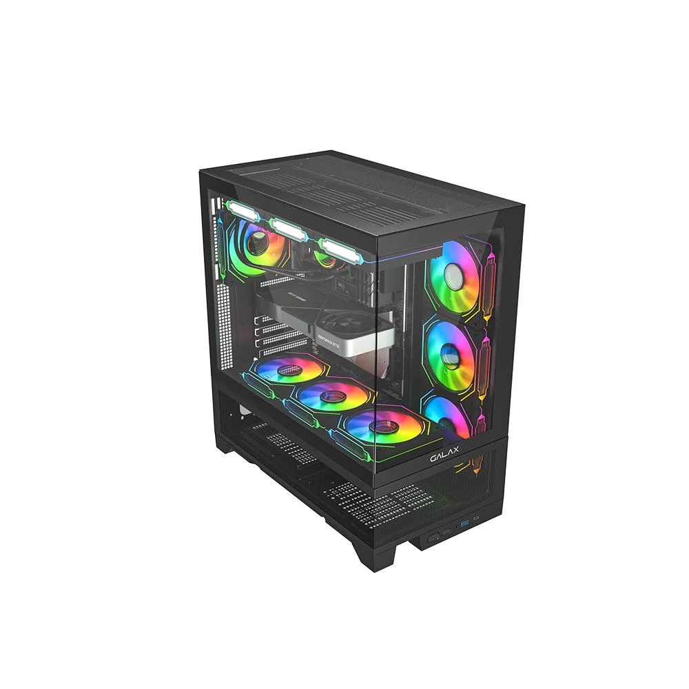 Gabinete Galax Centaurus Black Atx, Frontal Vidro, Sem Fan Gabinete Galax Centaurus Black Atx, Frontal Vidro, Sem Fan