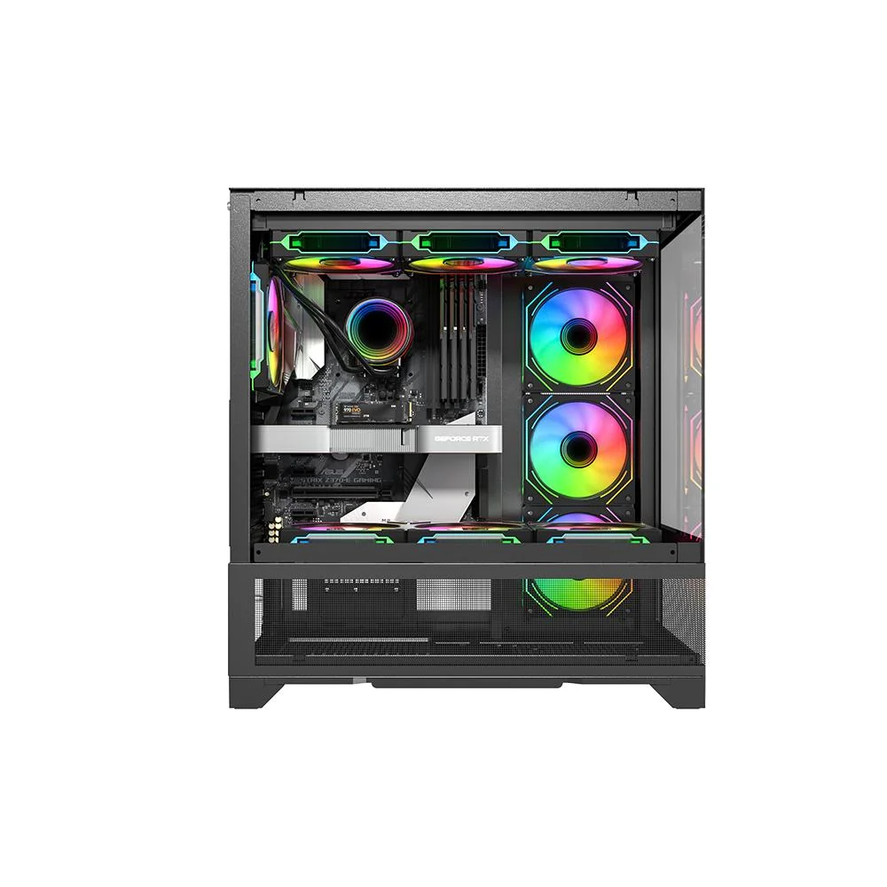 Gabinete Galax Centaurus Black Atx, Frontal Vidro, Sem Fan Gabinete Galax Centaurus Black Atx, Frontal Vidro, Sem Fan
