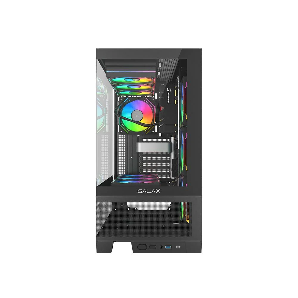 Gabinete Galax Centaurus Black Atx, Frontal Vidro, Sem Fan Gabinete Galax Centaurus Black Atx, Frontal Vidro, Sem Fan