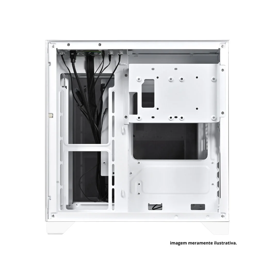 Gabinete Gamer Matx Brazilpc Bpc 345, Com 4 Coolers, Branco Gabinete Gamer Matx Brazilpc Bpc 345, Com 4 Coolers, Branco