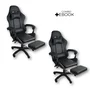 Kit 2 Cadeiras Gamer Stillus Ergonômica, Com Apoio Para Os Pés, Preto