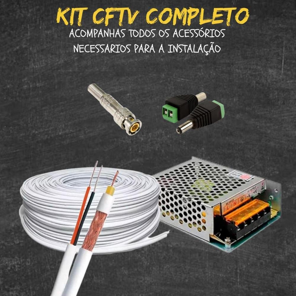 Kit 10 Cameras 1220 Intelbras, Full Color, Dvr Mhdx, 16 Ch, Color Noite, 500GB