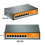 Switch Poe 10/100/1000 Haiz, 08 Portas Gigabit + 02 Uplink - Hz-1008gbpoe