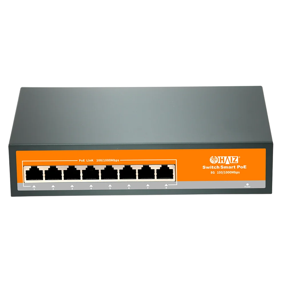 Switch Poe 10/100/1000 Haiz, 08 Portas Gigabit + 02 Uplink - Hz-1008gbpoe Switch Poe 10/100/1000 Haiz, 08 Portas Gigabit + 02 Uplink - Hz-1008gbpoe
