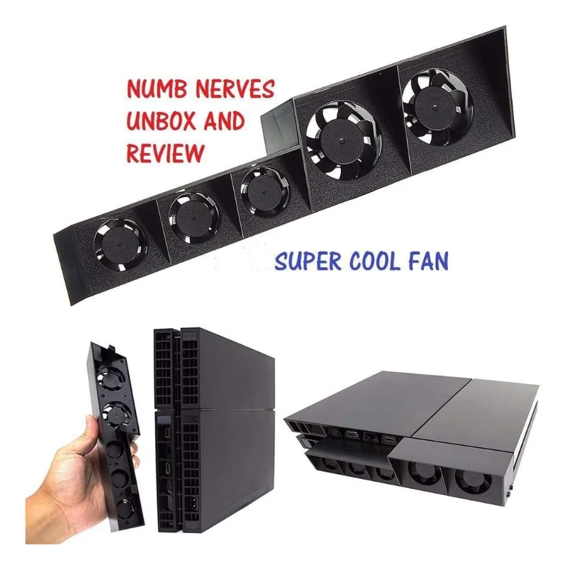 Cooler Turbo Dobe, Ventilador Automático, 5 Fans, Para Playstation 4 Pro Cooler Turbo Dobe, Ventilador Automático, 5 Fans, Para Playstation 4 Pro