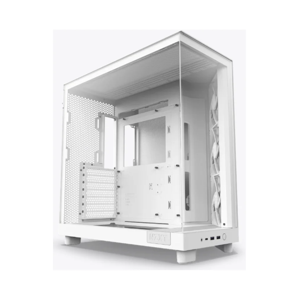 Gabinete Gamer Nzxt H6 Flow, Mid Tower, Vidro Temperado, Branco