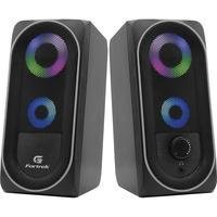 Caixa De Som Gamer Multimídia Fortrek, Black Hawk, RGB, Preta