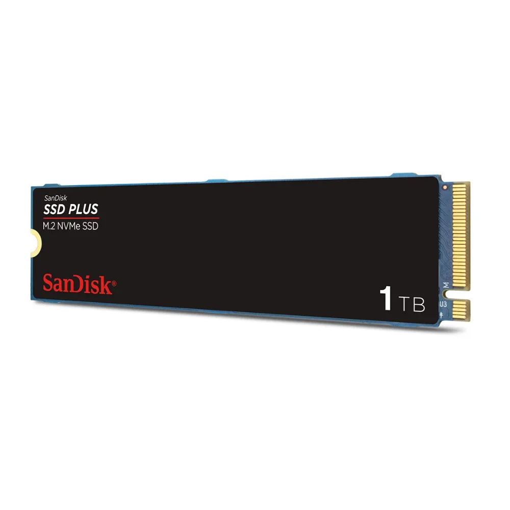 SSD Sandisk Plus 1TB, M.2 2280 NVMe Pcie Gen 3.0, Leitura 3200MB/s E Gravação 2500MB/s - Sdssda3n-1t00-G26 SSD Sandisk Plus 1TB, M.2 2280 NVMe Pcie Gen 3.0, Leitura 3200MB/s E Gravação 2500MB/s - Sdssda3n-1t00-G26