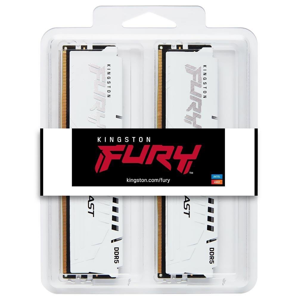 Kingston FURY DDR5-5600 32GB (16GB×2) 白 Memoria Ram Kingston Fury Beast 32GB Branco KaBuM