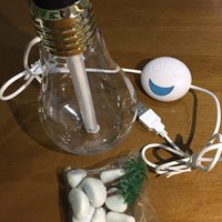 Difusor Umidificador De Ar Ambiente Lâmpada Led Usb 400 Ml