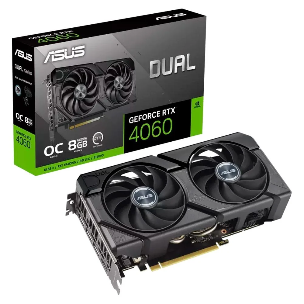グラフィックボード・グラボ・ビデオカード ASUS GeForce RTX 4060 8GB Placa De Vídeo RTX 4060 Asus Dual Nvidia 8GB