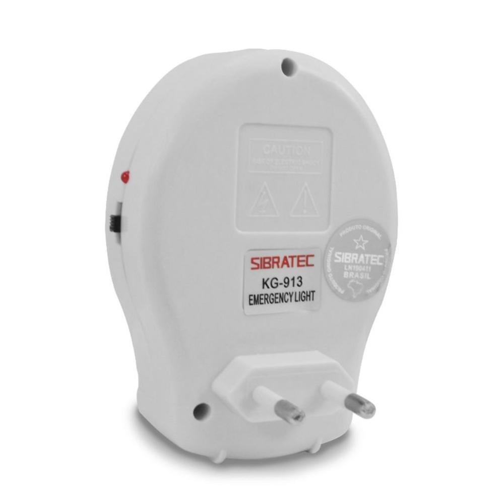 Lanterna Led De Emergência | Tomada Padrão Brasileiro Kg-913 | Bateria Interna Bivolt Lanterna Led De Emergência | Tomada Padrão Brasileiro Kg-913 | Bateria Interna Bivolt