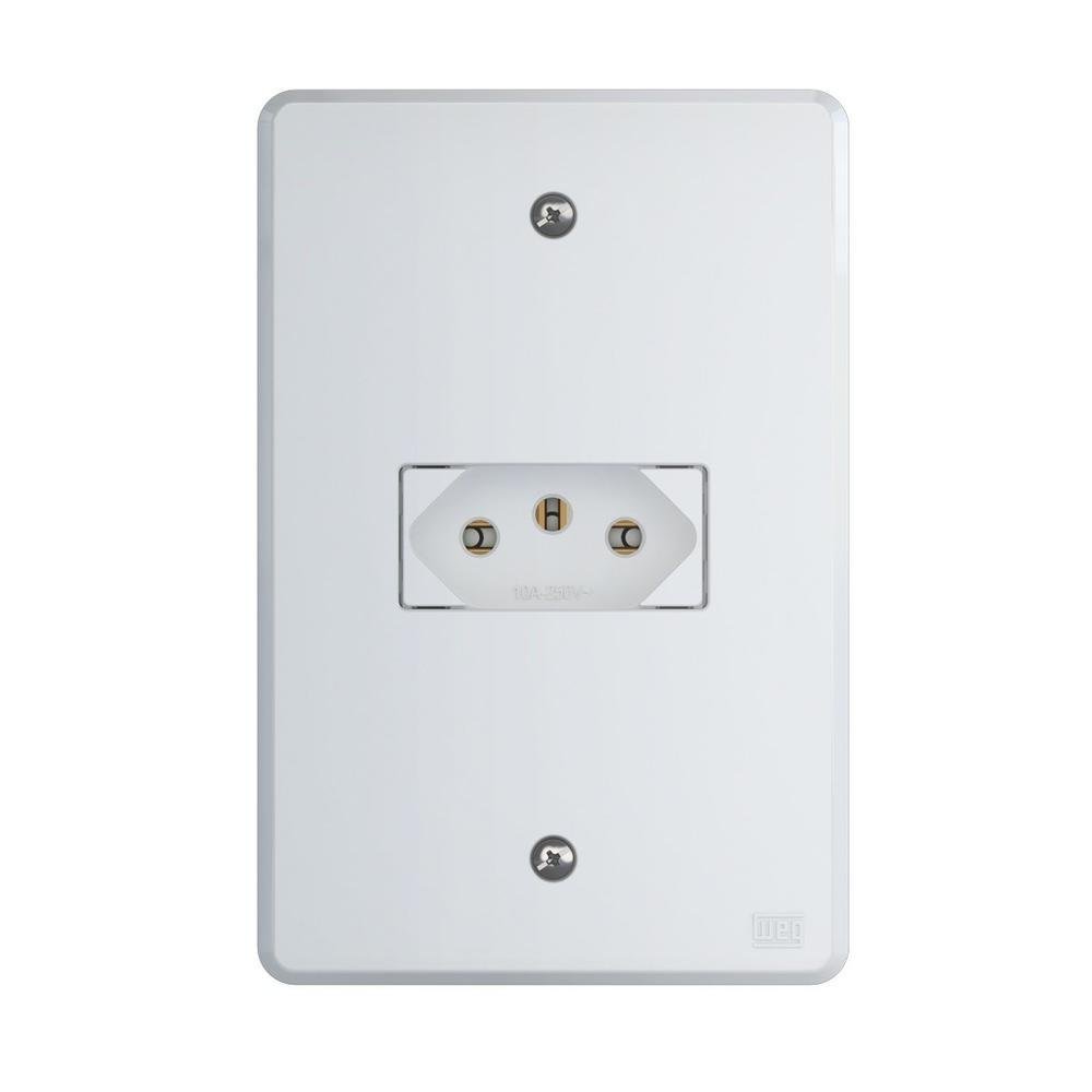 Conjunto Tomada 4x2 | 1 Módulo 2p+t 10a 250v Conjunto Tomada 4x2 | 1 Módulo 2p+t 10a 250v